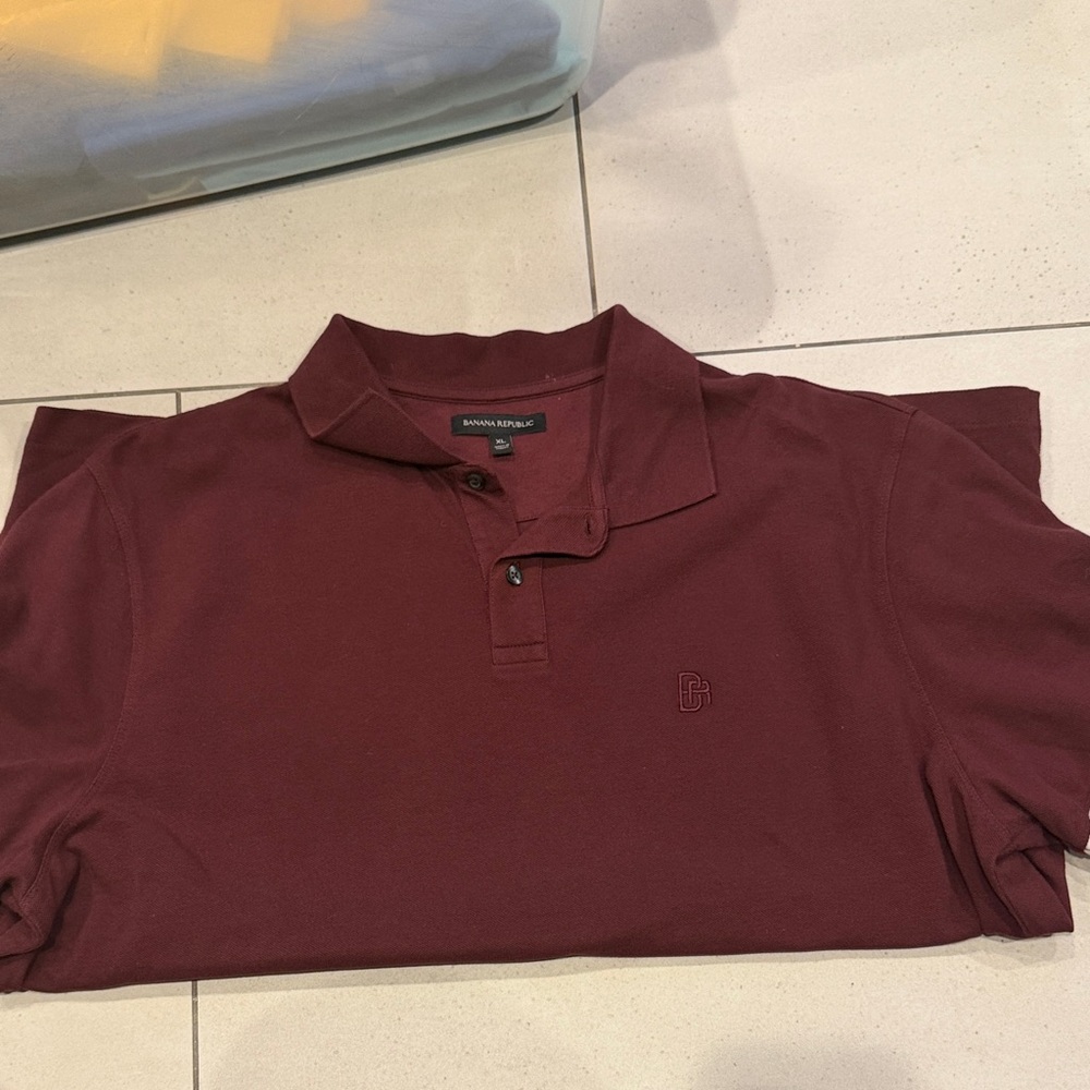 Banana Republic Burgundy Polo Shirt